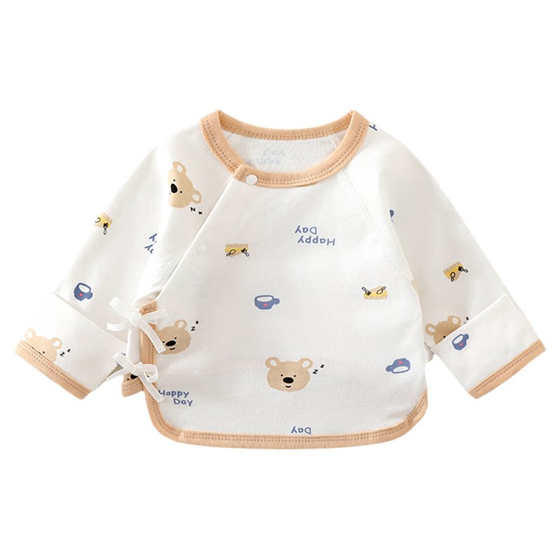 初生婴儿半背衣52码a类纯棉打底衣新生儿四季产房衣服宝宝和尚服