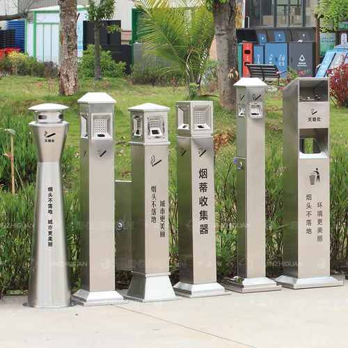 酒店大堂不锈钢立式烟灰柱可垃圾桶烟蒂桶柱烟灰固定式烟户外柱灭