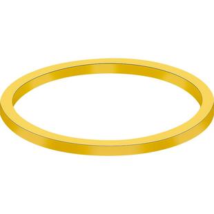 明牌珠宝足金实心筷子戒素圈黄金戒指AFM0233