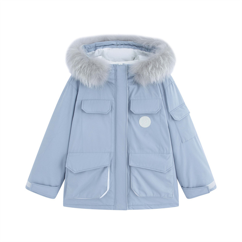 加肥特大码羽绒服女工装派克服冬
