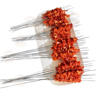 一次性外卖烧烤圆签子烤串羊肉串烧烤铁签子烧烤针烤肉签工具铁签