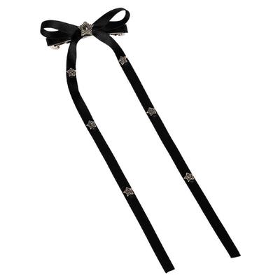 蝴蝶结轻奢淑女气质长飘带发夹