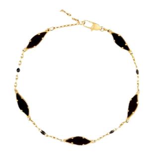 SAZ 槟榔雅宝小号黑蓝玛瑙贝母叠戴手串小众精致轻奢手链男女手饰