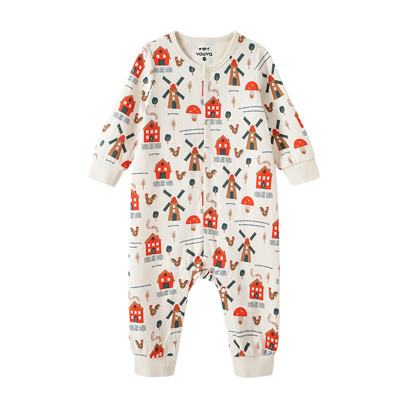 婴儿连体衣VAUVA爬服新生
