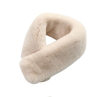 天鹅绒整皮獭兔毛围巾男女冬季韩版皮草围脖吸扣双面真毛保暖加厚