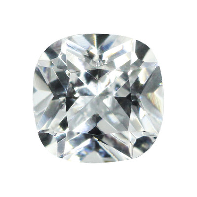 肥正方12#白刚玉戒面裸石高仿钻 枕形人造白蓝宝镶嵌戒指主石裸钻