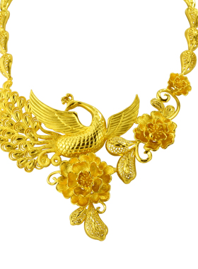 新款时尚镀黄金新娘花大气花朵