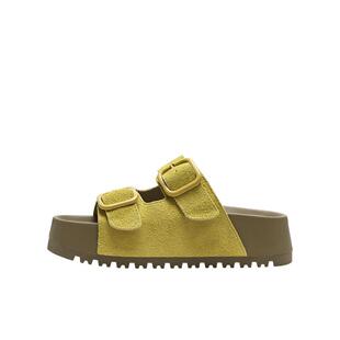 高梵诗2026夏季新款一脚蹬外穿时尚皮带扣休闲勃肯拖鞋女厚底 5cm