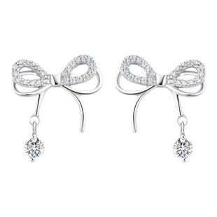 [爱你方可歆同款]Fanci范琦【灵动结系列】蝶梦耳钉女蝴蝶结耳饰