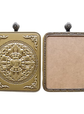 纯铜唐卡嘎乌盒随身佛牌吊坠外壳