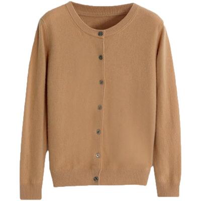 雪菲羊羊毛开衫圆领外搭