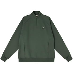 吕小虎ACTUP 秋冬季加绒立领卫衣男款青少年半拉链上衣加厚外套潮