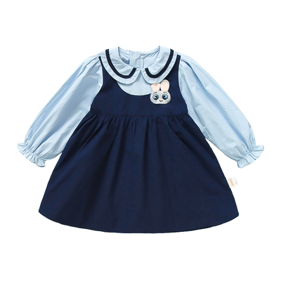 女童连衣裙春装新款洋气宝宝公主裙周岁礼服春秋季儿童学院风裙子