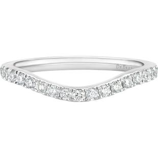 [礼物]De Beers 戴比尔斯 DB Classic Eternity 半圈镶钻铂金戒指