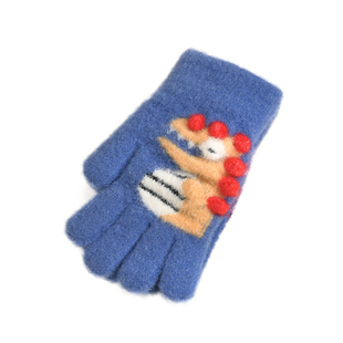 儿童手套冬季五指保暖手套男女童骑行写字可爱秋冬季宝宝防寒手套