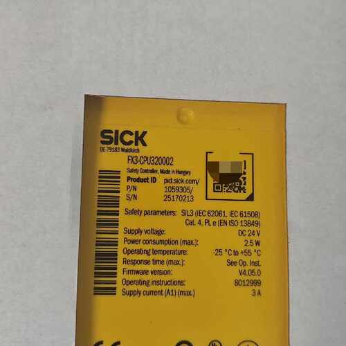 溢价-SICK西克 FX3-CPU320002 安全继电器 105