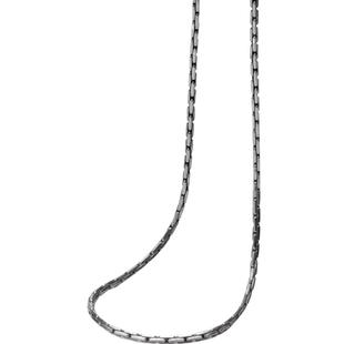 海盗船银饰方形竹节项链女细款饰品925银学生简约长款时尚项链