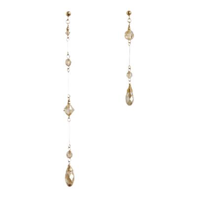 超闪百搭水晶耳线耳夹夜白原创