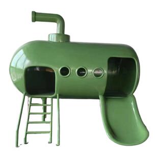 幼儿园大型户外滑滑梯玻璃钢爬梯定制室内架空层商场游乐潜艇雕塑