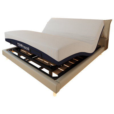 法莎蒂霸道总裁皮床现代电动智能功能真皮床全自动互不打扰双人床