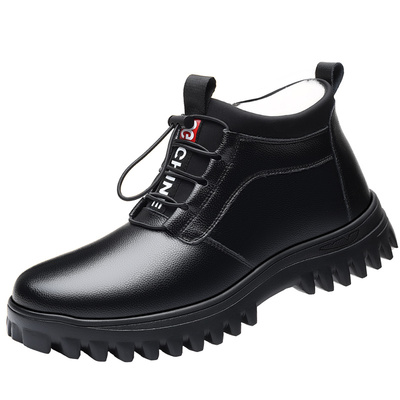 冬季男士棉鞋真皮羊毛保暖雪地靴