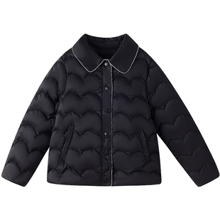 笛莎官方童装女童羽绒服冬季新款大童女孩儿童洋气轻薄款外套上衣
