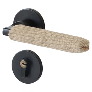 加厚针织门把手套入户房门拉手双层针织保护套防碰撞通用不防静电