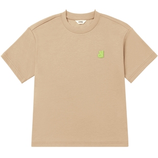 安奈儿男女童纯棉短袖T恤夏季新款运动亲子装半袖抗菌长绒棉上衣