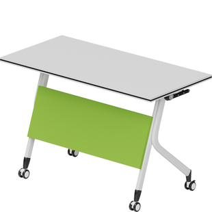 E0折叠会议培训桌椅组合双人课桌活动拼接移动长条桌会议室办公桌