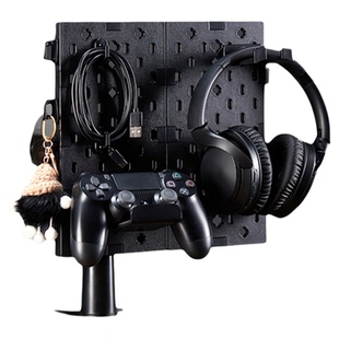 日本SANWA金属洞洞板置物架电竞桌面支架耳机挂架免打孔夹电脑桌上