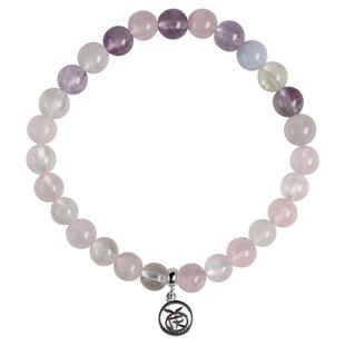 麦玲玲吉庆堂水晶手串粉晶紫白黃水晶海蓝宝手链女款守护女生手饰