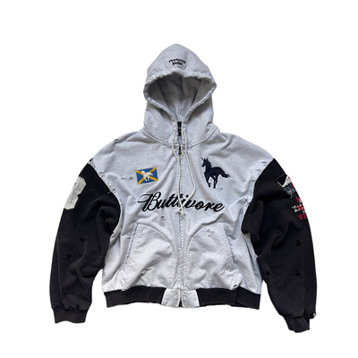 ASTT25FW做旧破坏短款重磅卫衣