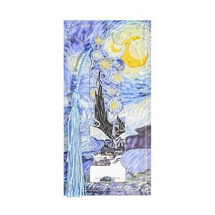 复古梵高油画书签金属镂空黄铜古典高档精致高级感礼盒套装故宫文创纪念品书夹学生毕业生日送老师教师节礼物