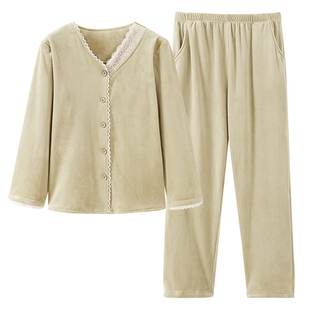 珊瑚绒睡衣女款秋冬季加厚加绒2025新款冬天海岛绒家居服薄款保暖