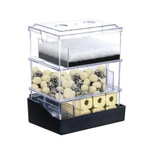 迷你鱼缸吸粪过滤器壁挂式小型滴流盒静音瀑布龟缸过滤盒循环系统