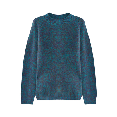 山羊绒绵羊毛软拉毛套头针织衫女