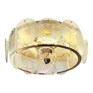 法式中古Murano穆拉诺吸顶灯水晶卧室书房设计师餐厅灯摇头风扇灯