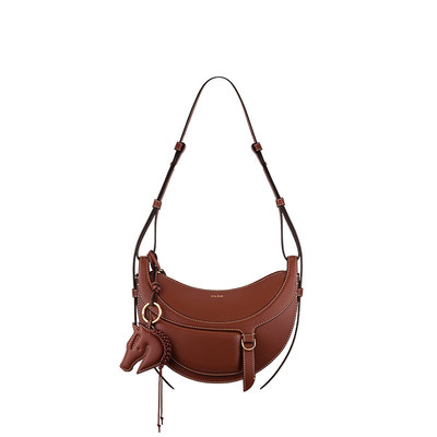 [马年特别款] Polene波灵恩Number Ten 牛皮月牙包手提包