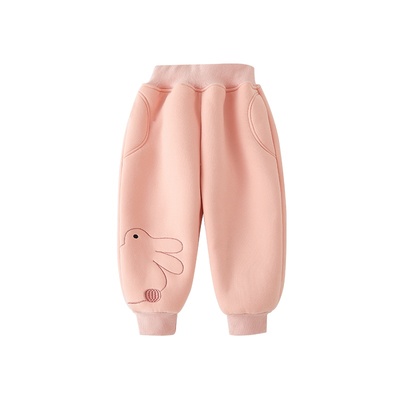 女童加绒裤子冬季2024新款