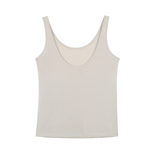 pusumede松弛感拉满~大U领露背吊带背心女宽松慵懒气质无袖上衣