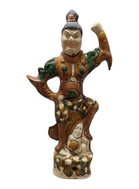 民俗用品天王俑镇墓兽摆件古玩