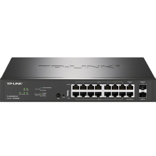 普联TP-LINK TL-R4218GPE-AC一体有线路由器16口千兆PoE供电大功率2个2.5G光口SFP多WAN易展按键AC云远程MESH