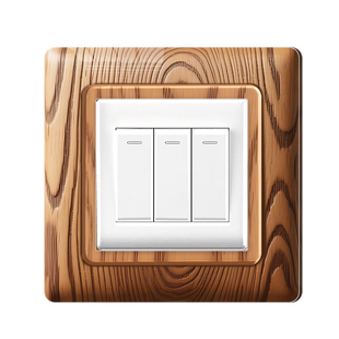 仿木纹开关面板装饰贴欧式86型自粘贴简约遮挡贴高档插座边框套贴