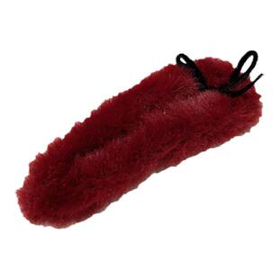 2024新年红色圣诞蝴蝶结毛毛绒耳边发夹网红高级感新款头饰儿童女