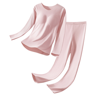 芬腾少女带胸垫秋衣秋裤女大童高初中生加绒衬衣衬裤保暖内衣套装