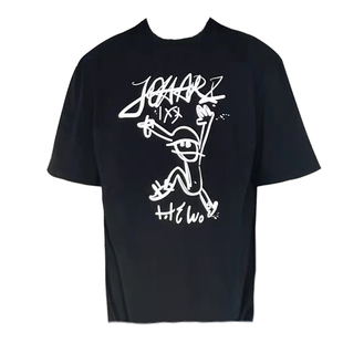 JohariWindow审判庭黑色夏季宽松短袖T恤圆领无性别男Oversize