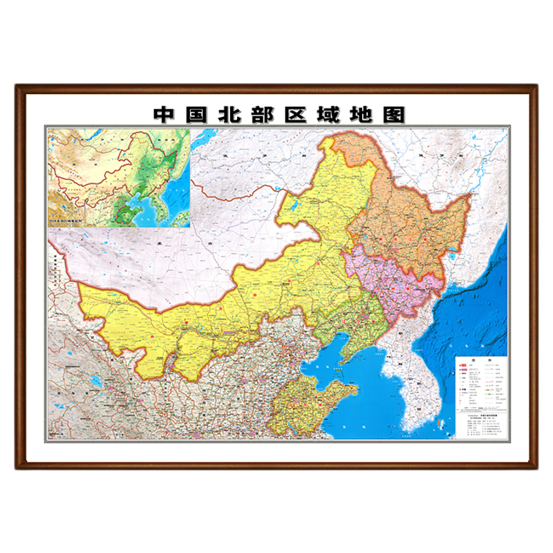 中国北部地图挂图东北三省地图