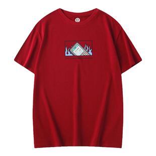 STC 气氛滑手 板混插画 纯棉圆领 男女街舞宽松滑板风格短袖