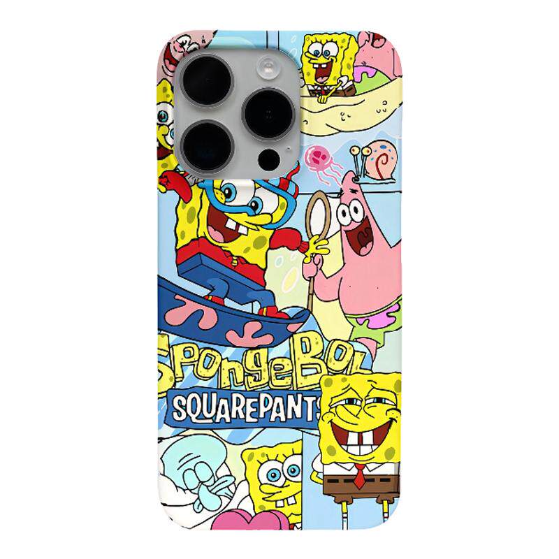 海绵宝宝与派大星适用iPhone17promax手机壳华为mate80苹果16新款小米15红米k80硬壳OPPOReno15全包菲林软壳