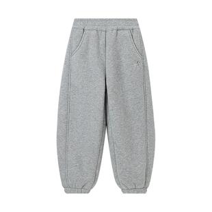 布丁哈鲁“一条过冬棉裤”男女童加绒加厚束脚卫裤保暖休闲长裤冬